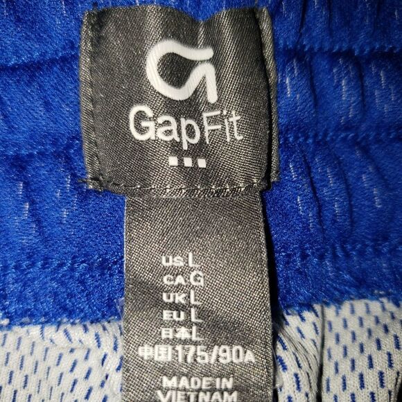 GAP Fit Mens Athletic Blue Swim Shorts Trunks Size L 35 37 Adj. Waist Mesh - Picture 5 of 5